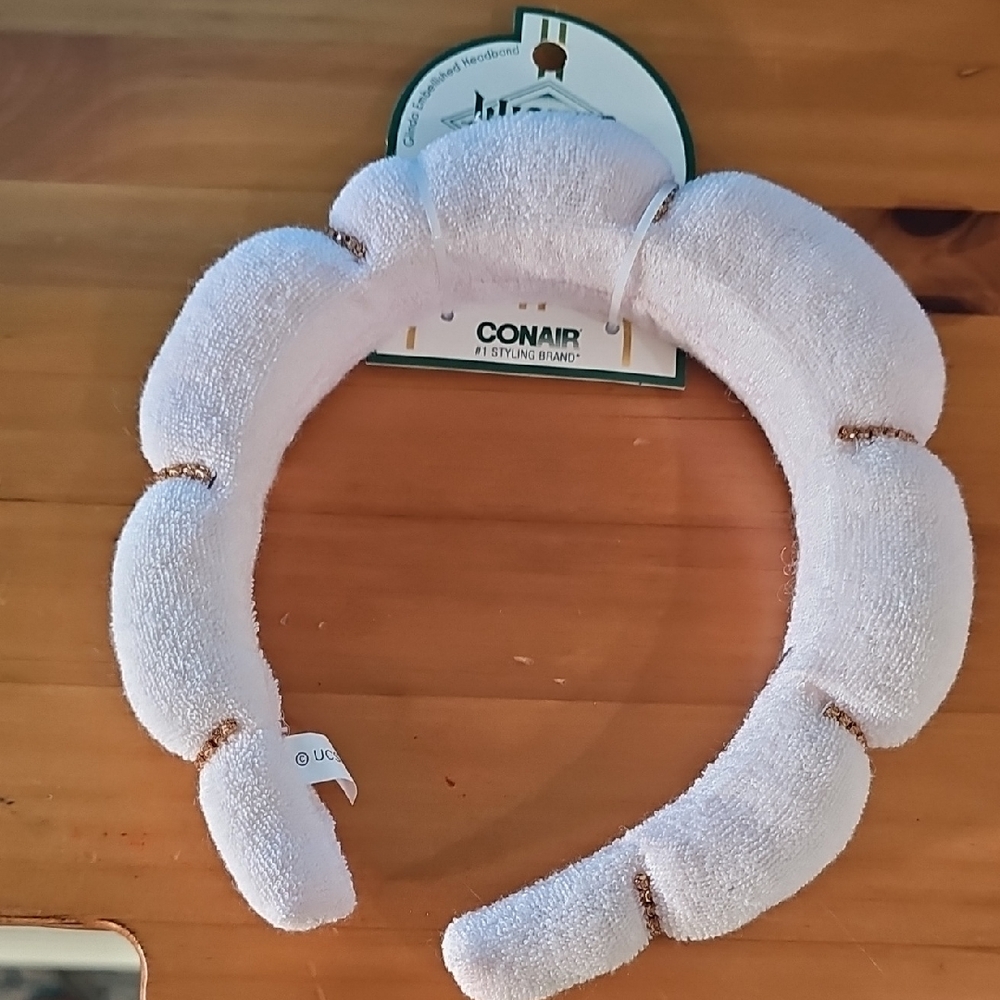 Conair White Kids Headband with Gold Accents